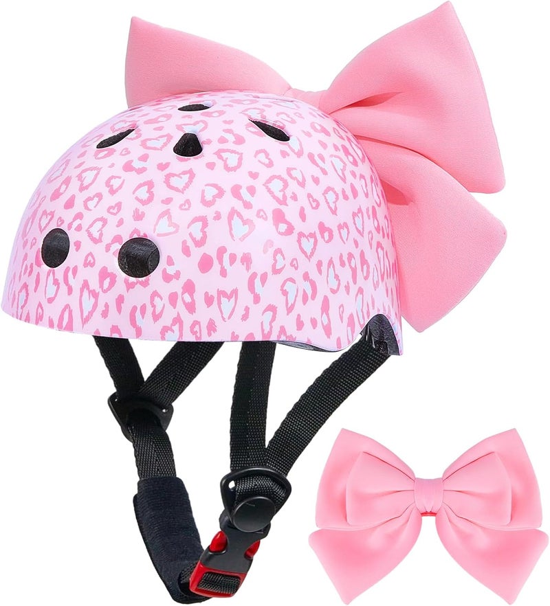FIODAY Helmet for Kids 8-14, Kids Bike Helmet with DIY Bow, Adjustable Youth Bike Helmets Girls Helmets for Skating Bicycle Scooter Skateboard - Image 1